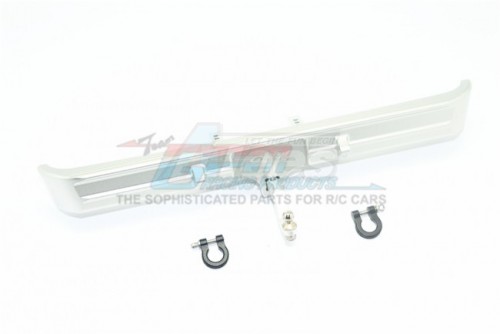 GPM Racing Traxxas TRX-4 Aluminium Rear Bumper Mount+D-Rings+Tow Hook For TRX4 Blazer - 3Pcs Set (Mercedes-Benz G500 82096-4) Silver