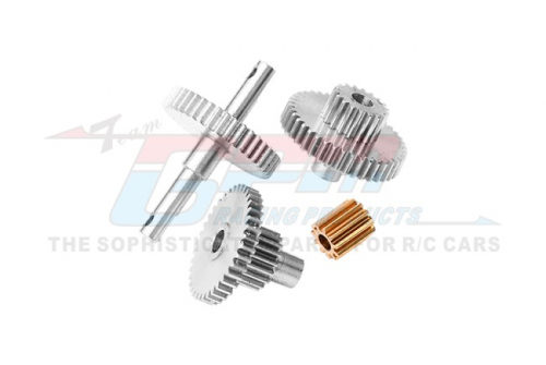 GPM Racing Traxxas TRX-4M Harden Steel #45 Transmission Gear + Brass Motor Teeth (97074-1/97054-1) Silver