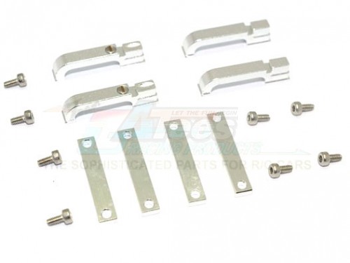 GPM Racing Traxxas TRX-4 Aluminium Door Handle For TRX4 Defender - 16Pcs Set Silver