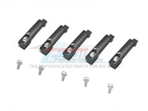 GPM Racing Traxxas TRX-4 Scale Accessories: Aluminium Door Handle For TRX4 Mercedes-Benz - 10Pcs Set Black
