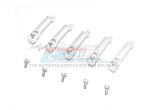 GPM Racing Traxxas TRX-4 Scale Accessories: Aluminium Door Handle For TRX4 Mercedes-Benz - 10Pcs Set Silver