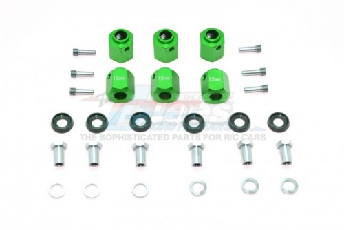 GPM Racing Traxxas TRX-6 Aluminium Hex Adapters 12MM Thick - 30Pcs Set Green
