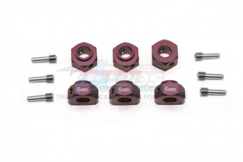 GPM Racing Traxxas TRX-6 Aluminium Hex Adapters 6MM Thick - 12Pcs Set Brown