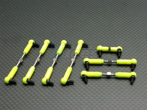 GPM Racing Team Losi Mini-Baja Titanium Complete Tie Rod W/ Ball Ends & Screws - Yellow Ends