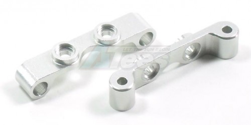 GPM Racing Tamiya TT-01 Aluminum Front/Rear Upper Arm Mount Set Silver