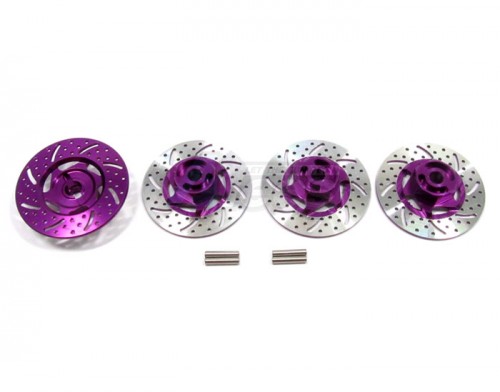 GPM Racing Tamiya TT-01 Aluminum Brake Disk Hex Adaptors 4 Pieces Set Purple