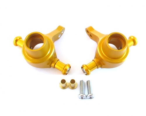 GPM Racing Tamiya TT-01 Aluminum Front Knuckle Arm With Collars And Screws 1 Pair Set Gold