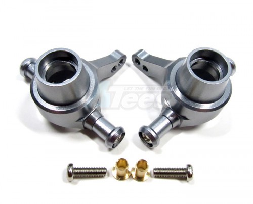 GPM Racing Tamiya TT-01 Aluminum Front Knuckle Arm With Collars And Screws 1 Pair Set Gun Metal