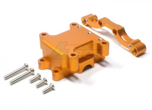 GPM Racing Tamiya TT-01D Aluminum Front Damper Plate With Gear Box & Screws - 2pcs Set Gold