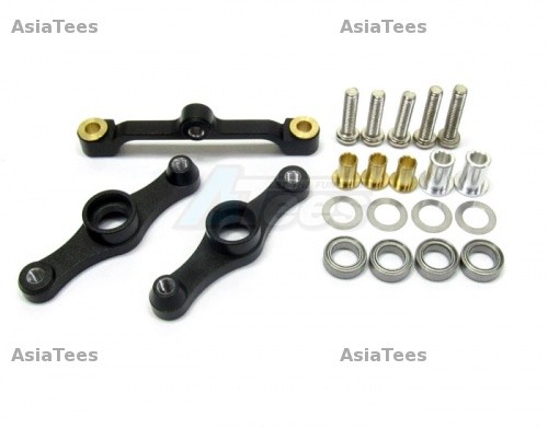 GPM Racing Tamiya TT-01D Aluminum Steering Assembly Set (With Bearing x 4 Pieces) Golden Black