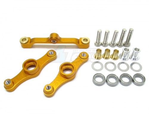 GPM Racing Tamiya TT-01 Aluminum Steering Assembly Set (With Bearing x 4 Pieces) Gold