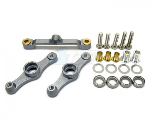 GPM Racing Tamiya TT-01 Aluminum Steering Assembly Set (With Bearing x 4 Pieces) Gun Metal