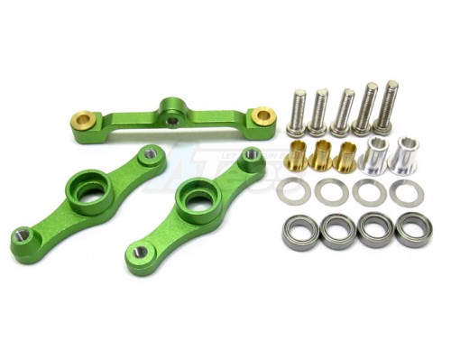 GPM Racing Tamiya TT-01D Aluminum Steering Assembly Set (With Bearing x 4 Pieces) Light Green