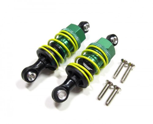 GPM Racing Tamiya TT-01 Aluminum Damper 50mm With Screws - 1pr Set Green
