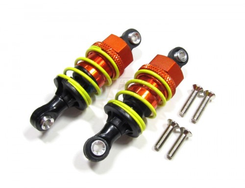 GPM Racing Tamiya TT-01 Aluminum Damper 50mm With Screws - 1 Pair Set Orange