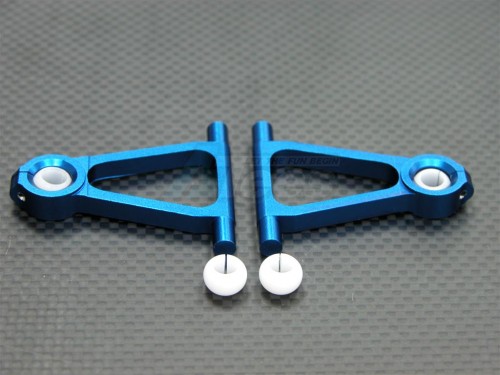 GPM Racing Tamiya TT-01 Aluminum Front Upper Arm With Delrin Collars - 1 Pair Set Blue