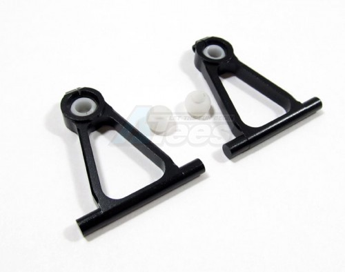 GPM Racing Tamiya TT-01 Aluminum Front Upper Arm With Delrin Collars - 1 Pair Set Black