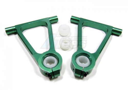 GPM Racing Tamiya TT-01 Aluminum Front Upper Arm With Delrin Collars - 1pr Set Green