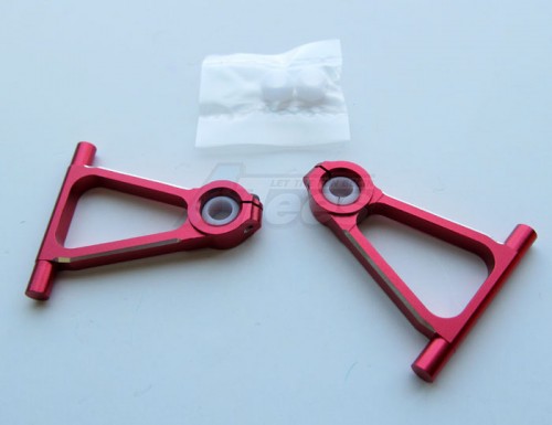 GPM Racing Tamiya TT-01 Aluminum Front Upper Arm With Delrin Collars - 1 Pair Set Red