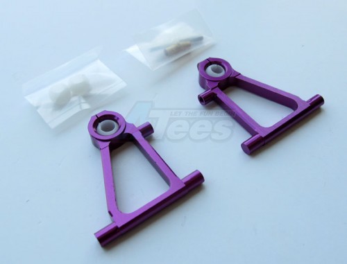 GPM Racing Tamiya TT-01 Aluminum Front Lower Arm With Shims + Collars + Screws Set Purple
