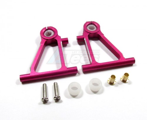 GPM Racing Tamiya TT-01 Aluminum Front Lower Arm With Shims + Collars + Screws Set Pink