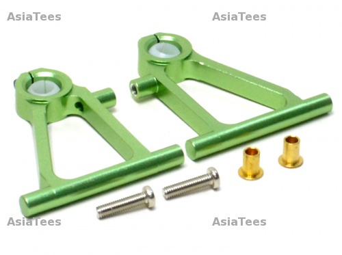 GPM Racing Tamiya TT-01 Aluminum Front Lower Arm With Shims+collars+screws -1pr Set Light Green