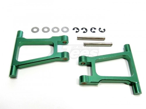 GPM Racing Tamiya TT-01 Aluminum Rear Upper Arm With Shims+collars+e-clips+pins -1pr Set Green