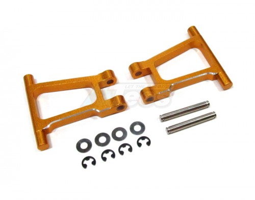 GPM Racing Tamiya TT-01 Aluminum Rear Upper Arm With Shims+collars+e-clips+pins -1pr Set Gold