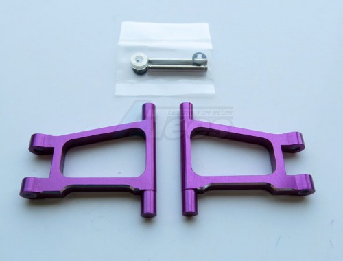 GPM Racing Tamiya TT-01 Aluminum Rear Upper Arm With Shims+collars+e-clips+pins -1pr Set Purple
