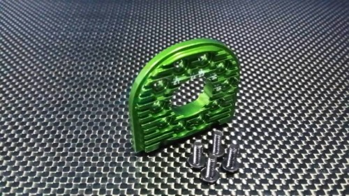 GPM Racing Tamiya TT-02 Aluminum Adjustable Motor Mount (For 16T-25T) - 1 Pc Green