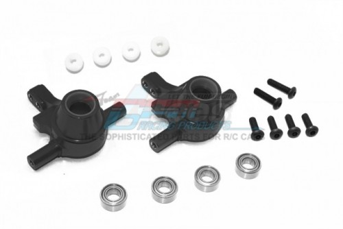 GPM Racing Tamiya TT-02 Aluminum Front Knuckle Arm With Bearing - 1Pair Set Black