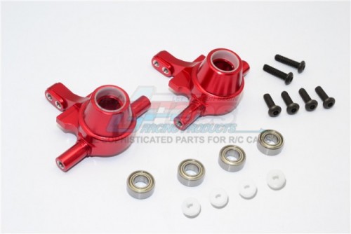 GPM Racing Tamiya TT-02 Aluminum Front Knuckle Arm With Bearing - 1Pair Set Red