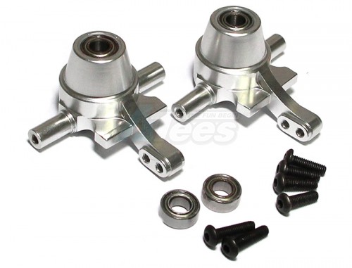 GPM Racing Tamiya TT-02 Aluminum Front Knuckle Arm With Bearing - 1pr Set Silver
