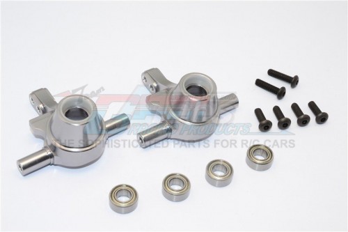 GPM Racing Tamiya TT-02 Aluminum Front Knuckle Arm - 1pr Gun Metal