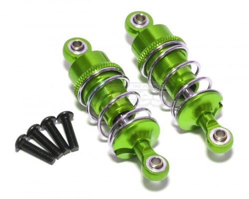 GPM Racing Tamiya TT-02 Aluminum Front/Rear Adjustable Aluminum Ball Top 53MM Damper - 1Pair Green