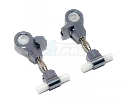 GPM Racing Tamiya TT-02 Aluminum Front Adjustable Upper Arm - 1Pair Gun Metal