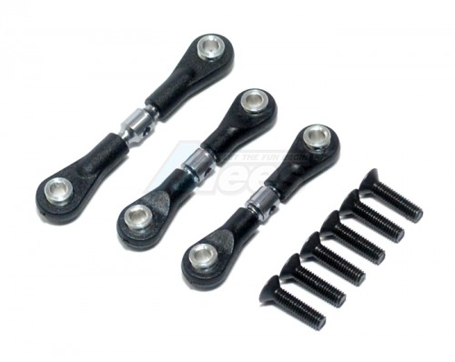 GPM Racing Tamiya TT-02 Aluminum Steering Tie Rod - 1set Gun Metal