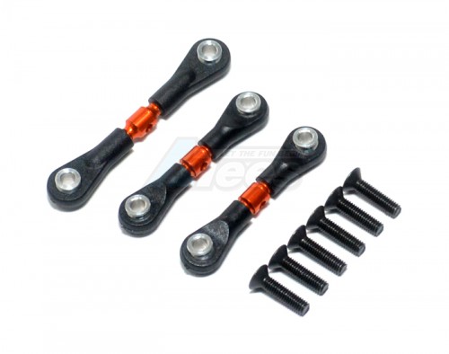 GPM Racing Tamiya TT-02 Aluminum Steering Tie Rod - 1set Orange