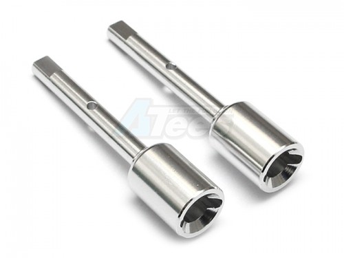 GPM Racing Tamiya TT-02 Aluminum Middle Shaft Joint - 1pr Silver