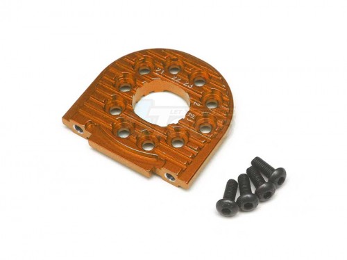 GPM Racing Tamiya TT-02B Aluminium Adjustable Motor Mount (For 16T-25T) - 1Pc Orange