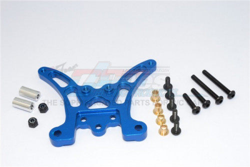 GPM Racing Tamiya TT-02B Aluminum Rear Damper Plate - 1Pc Blue
