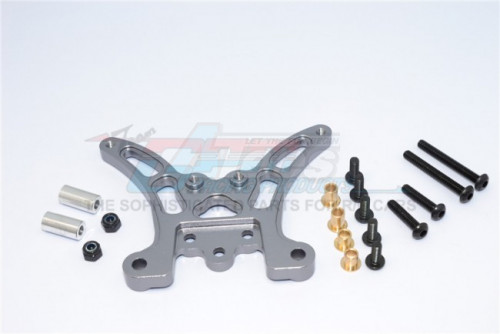 GPM Racing Tamiya TT-02B Aluminum Rear Damper Plate - 1Pc Gun Metal