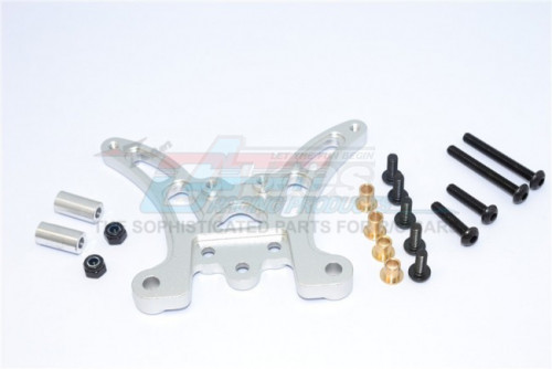 GPM Racing Tamiya TT-02B Aluminum Rear Damper Plate - 1Pc Silver
