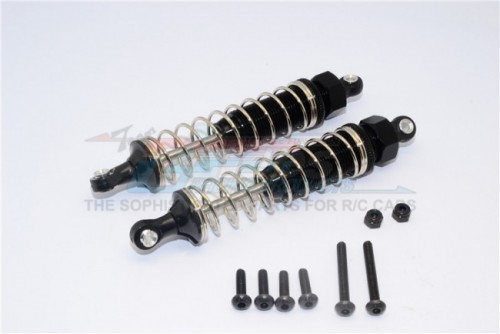 GPM Racing Tamiya TT-02B Aluminum Rear Adjustable Spring Damper (95MM) - 1Pr Set Black
