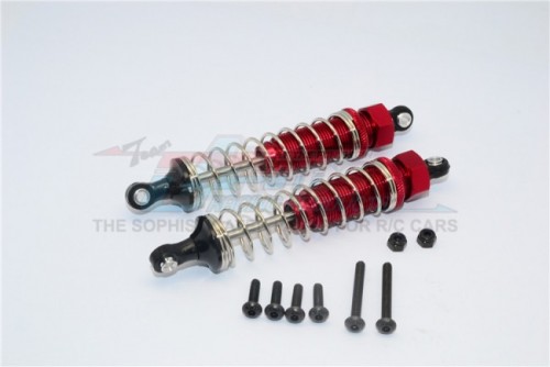 GPM Racing Tamiya TT-02B Aluminum Rear Adjustable Spring Damper (95MM) - 1Pr Set Red