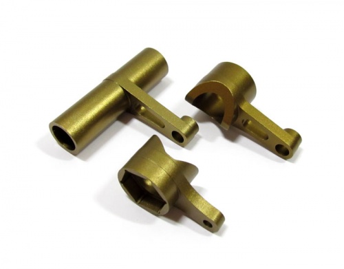 GPM Racing Thunder Tiger ST-1 Aluminum Steering Assembly Set Golden Black