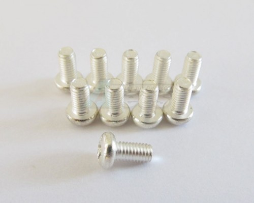 GPM Racing Miscellaneous All Titanium Round Head Screw 3x6 - 10pcs Silver