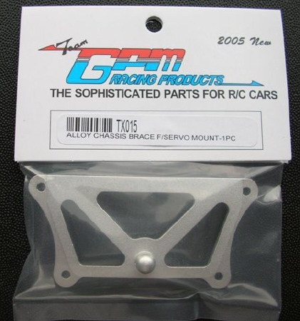 GPM Racing Team Losi XXX-T Aluminum Front Chassis Brace F/Servo Mount Silver