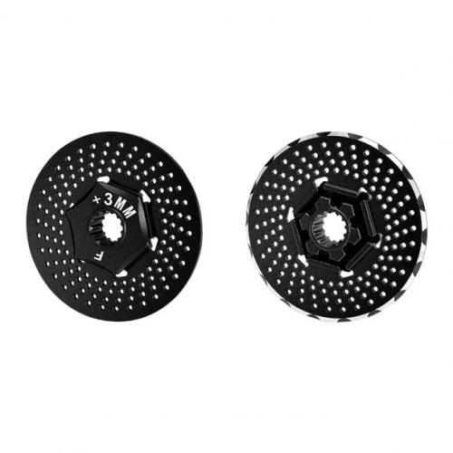 GPM Racing Traxxas XMAXX Aluminium Front Wheel Hex Claw +3MM With Brake Disk-2Pcs? Black