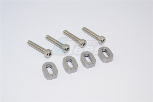 GPM Racing Traxxas XMAXX Aluminium Shims & Stainless Steel Screws - 1Set Gun Metal